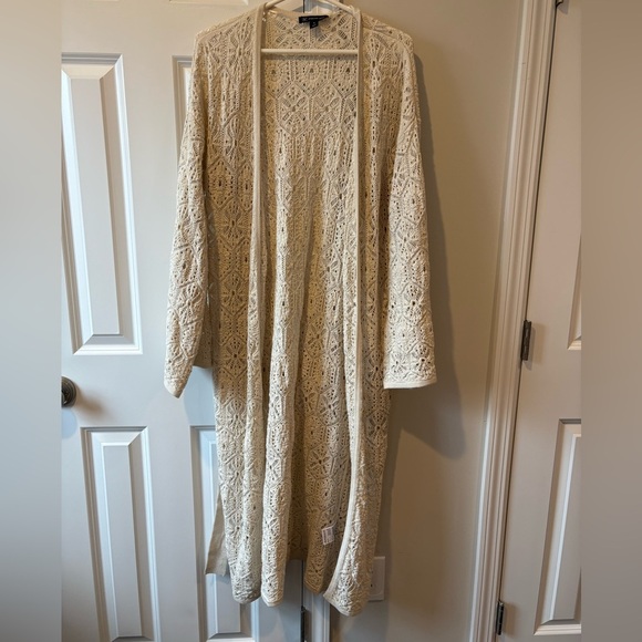 I.N.C. International Concepts Crochet Boho Long Cardigan - Picture 5 of 9